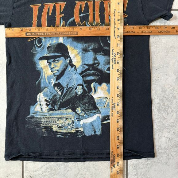 Ice Cube Rapper Hip Hop Shirt Black Size S Cotton Graphic Tee - Picture 3 of 3